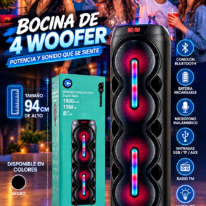 BOCINA DE 4 WOOFER VORTEX-4
