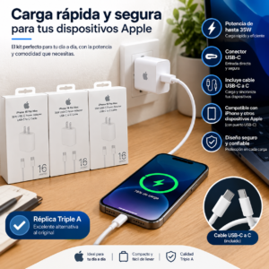 CARGADOR IPHONE 16 PRO-MAX   35W TC-TC