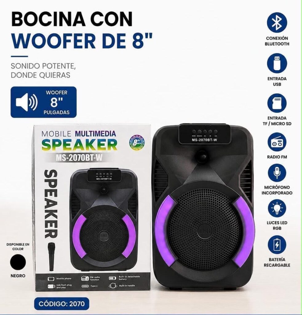 BOCINA CON WOOFER DE 8" 2070
