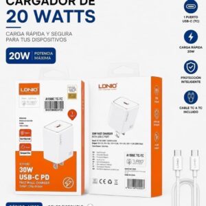 CARGADOR 20WATTS C-A1508C TC-TC