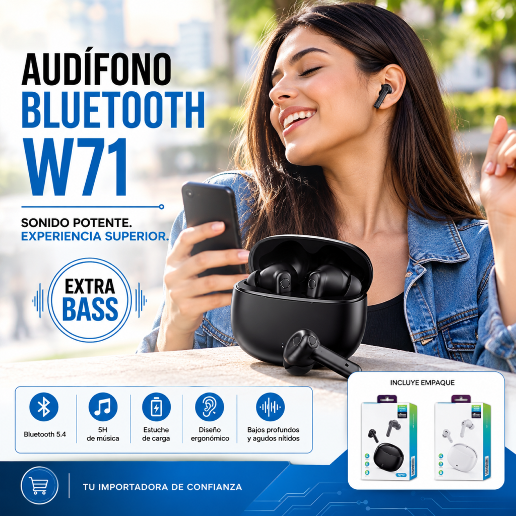 AUDIFONO BLUETOOTH W71